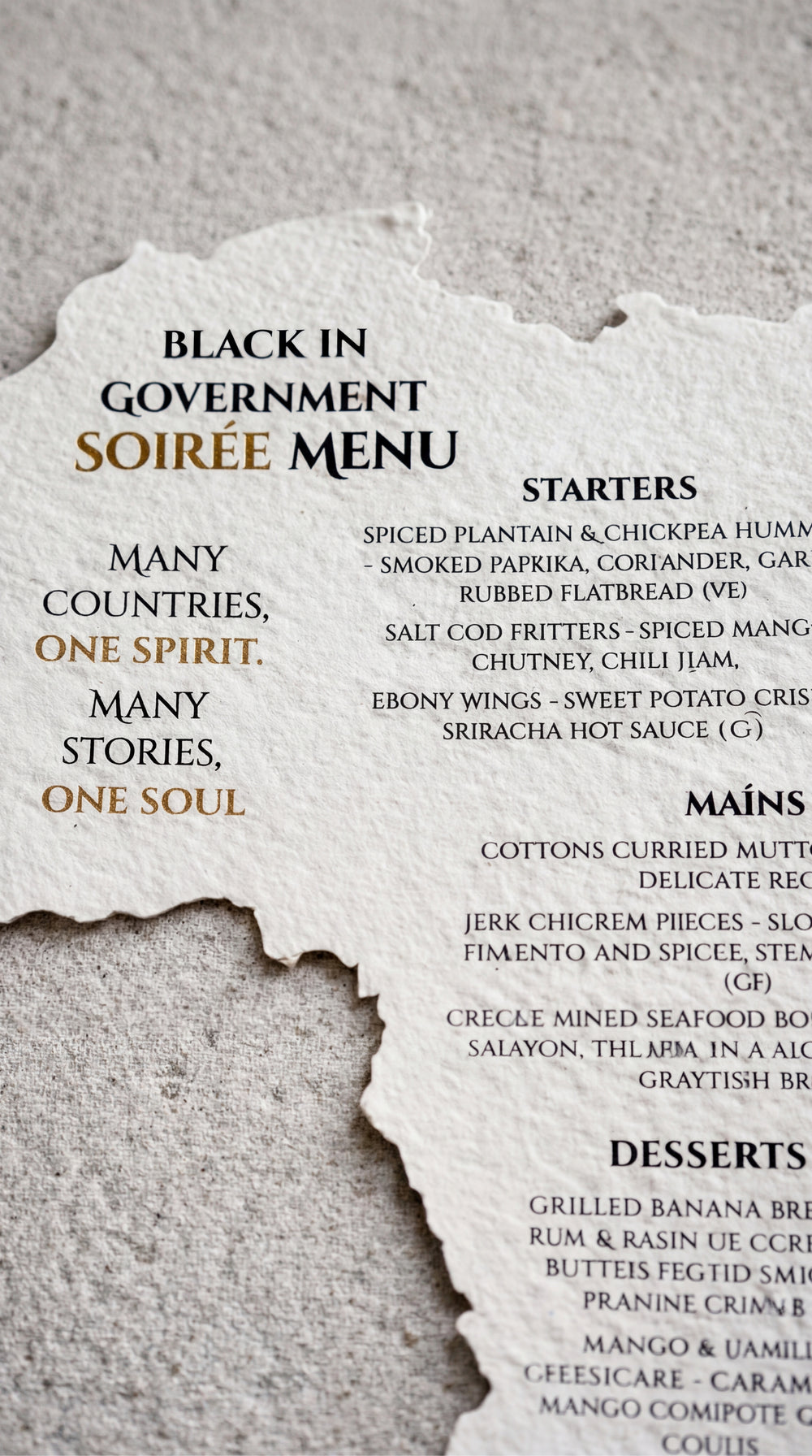 The Heritage Silhouette™ Menu - Africa
