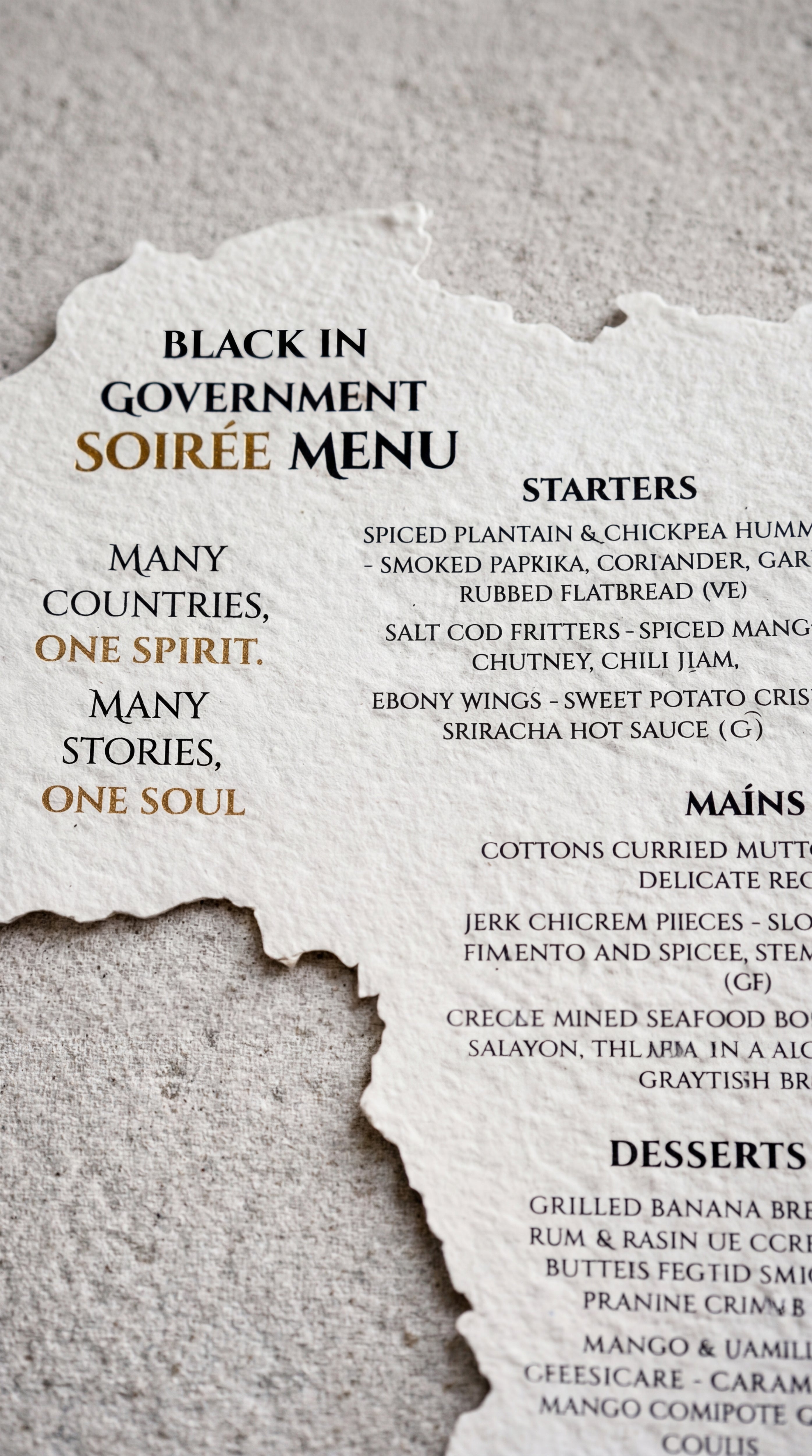 The Heritage Silhouette™ Menu - Africa