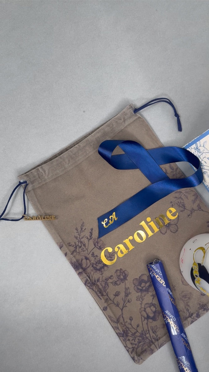 The Toile Drawstring Keepsake