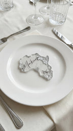 The Heirloom Africa Silhouette Place Card - Silver