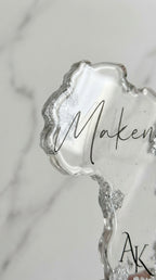 The Heirloom Africa Silhouette Place Card - Silver