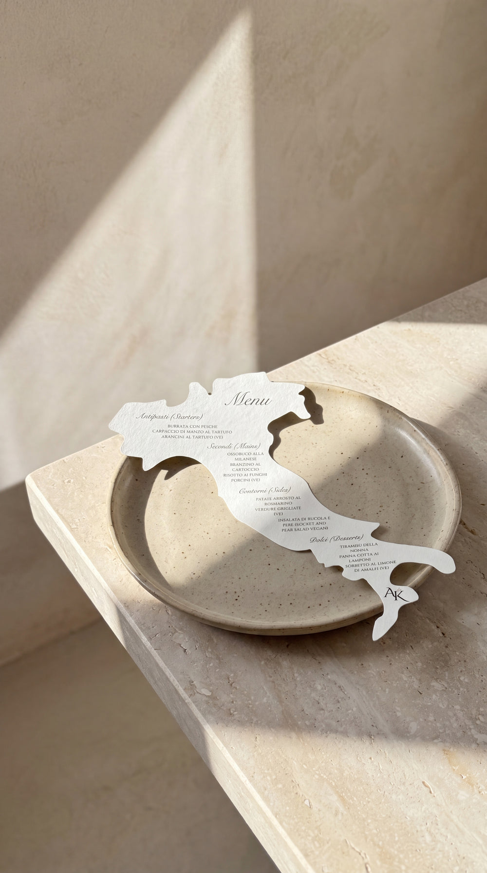 The Heritage Silhouette™ Menu - Italy