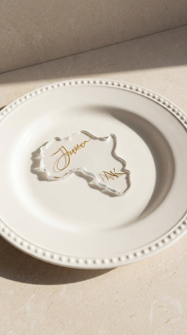 The Heirloom Africa Silhouette Place Card