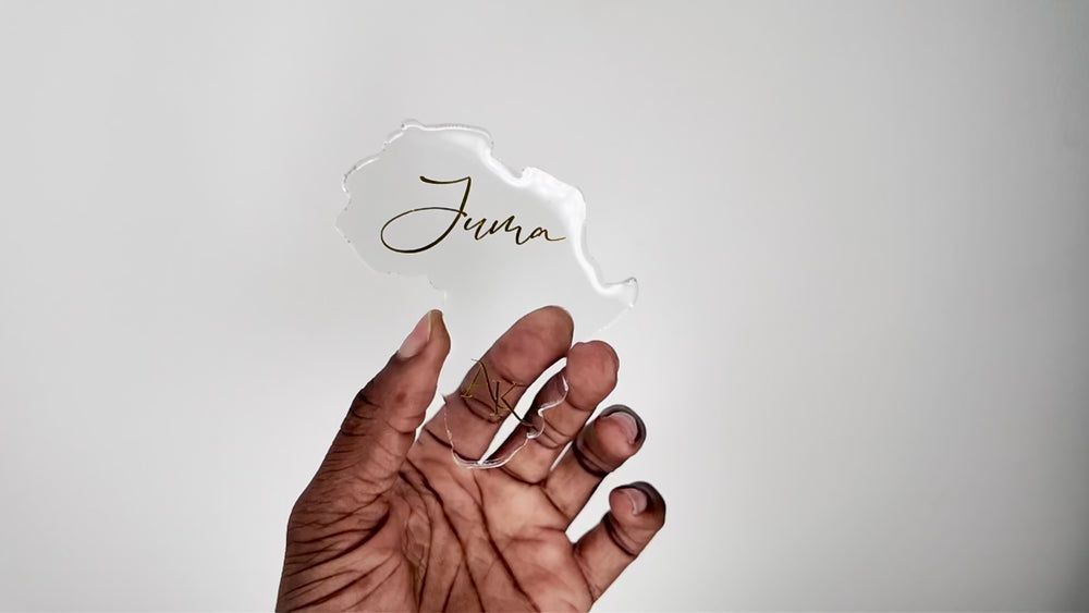 The Heirloom Africa Silhouette Place Card